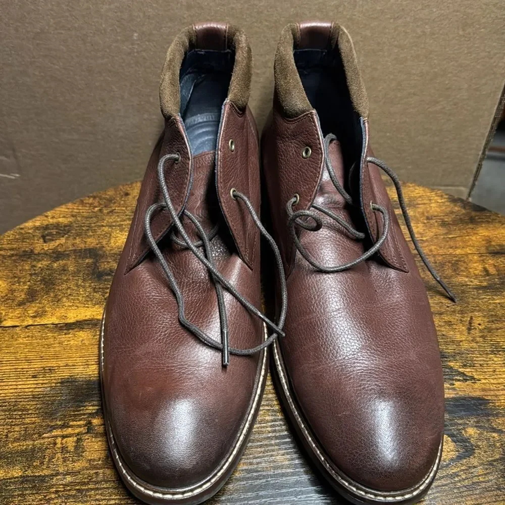 Cole Haan Boots Mens GrandOS Watson Chukka Comfort Brown Leather Lace Up Size 11